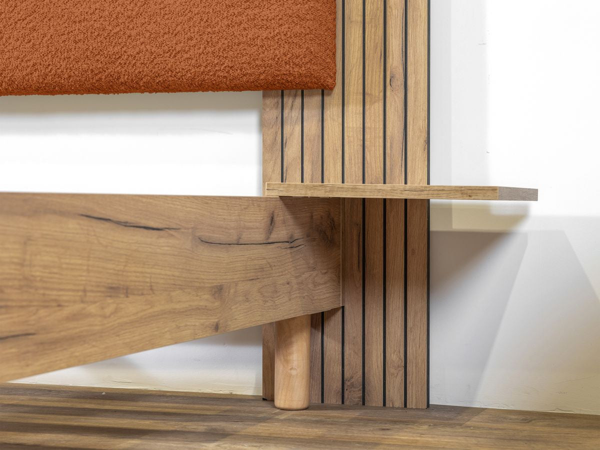 Lit LIOR lattes massives pieds en bois naturel