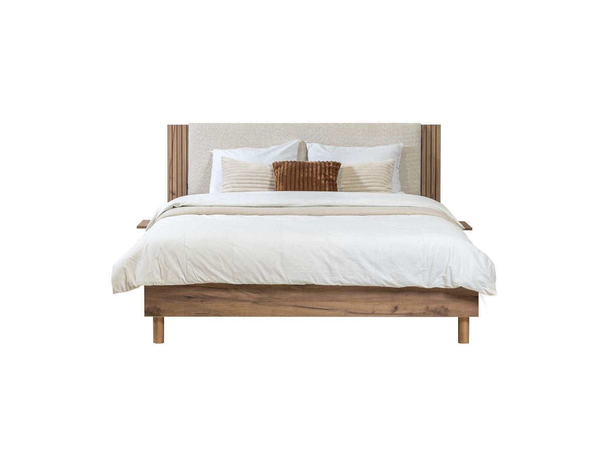 Lit LIOR lattes massives pieds en bois naturel