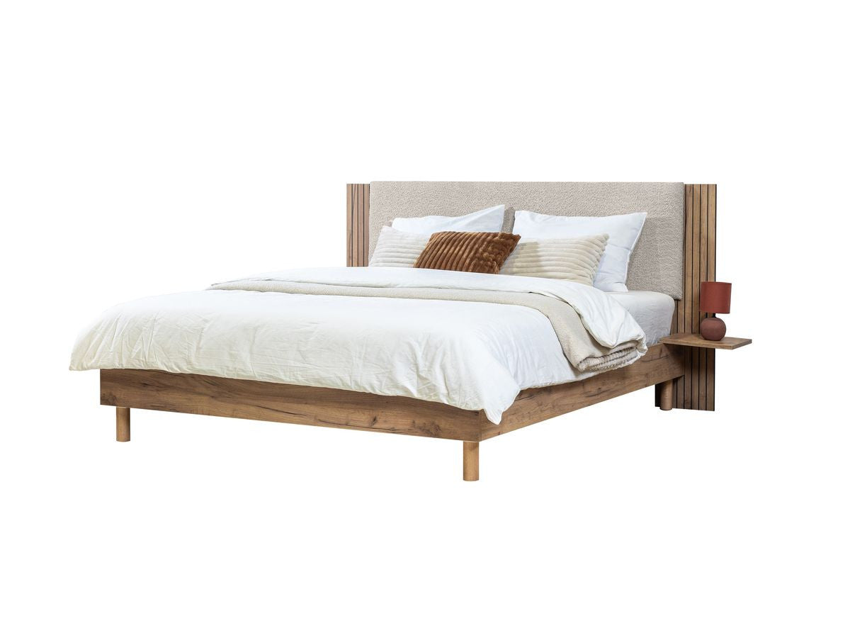 Lit LIOR lattes massives pieds en bois naturel