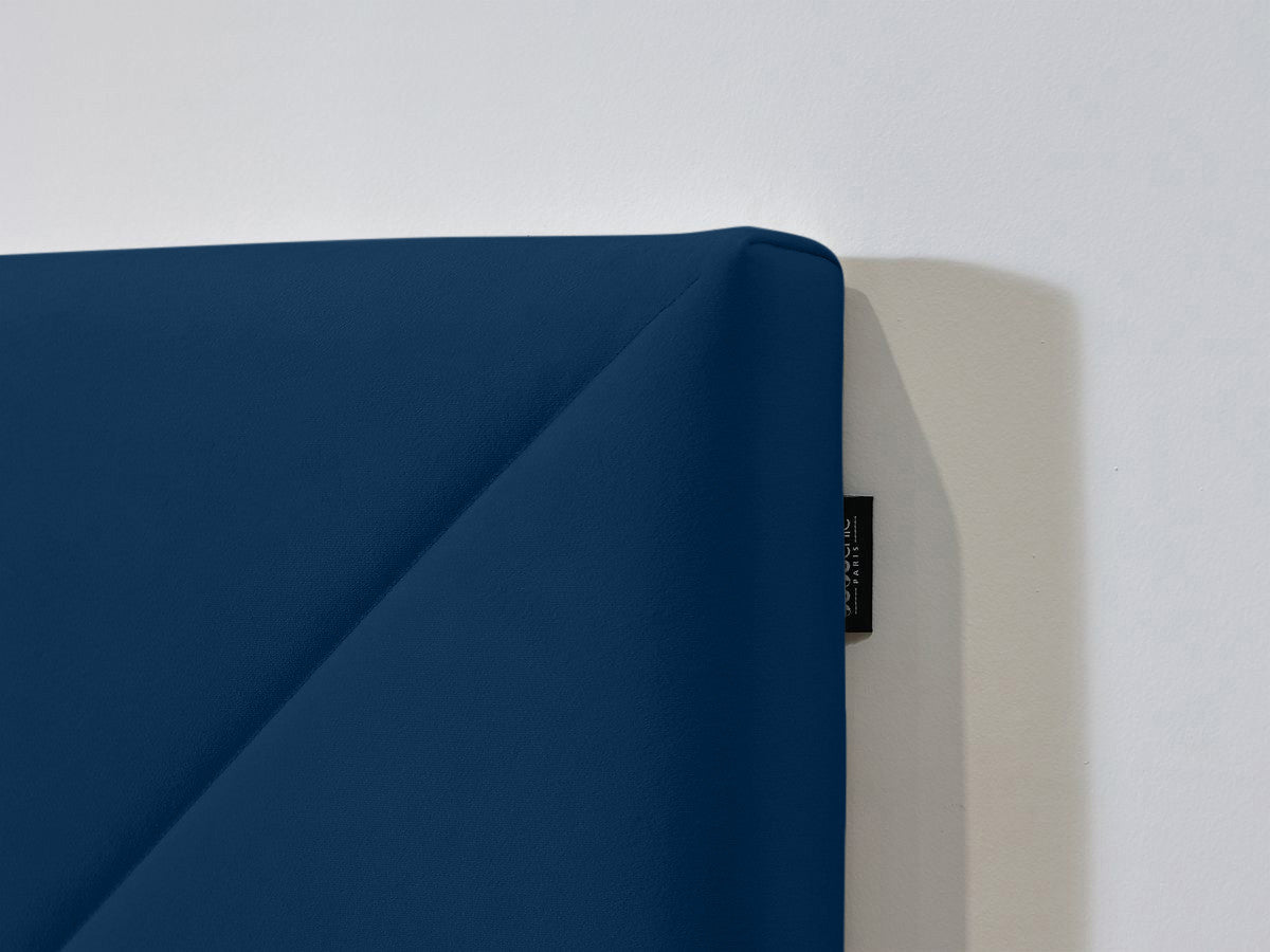 Lit ROMANE avec lattes massives tissu velours