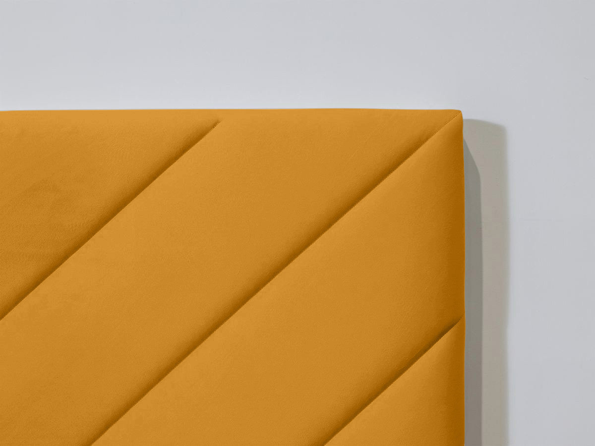 Lit ROMANE avec lattes massives tissu velours