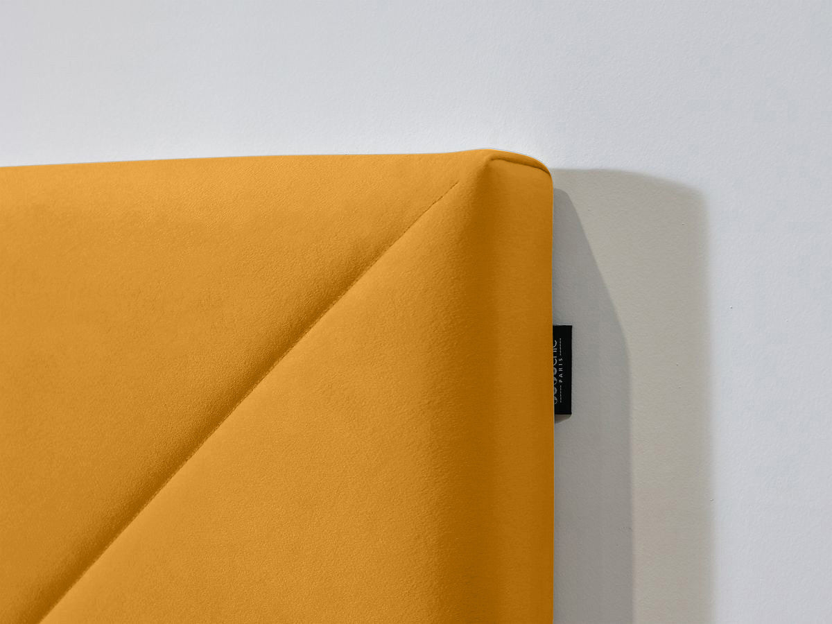 Lit ROMANE avec lattes massives tissu velours