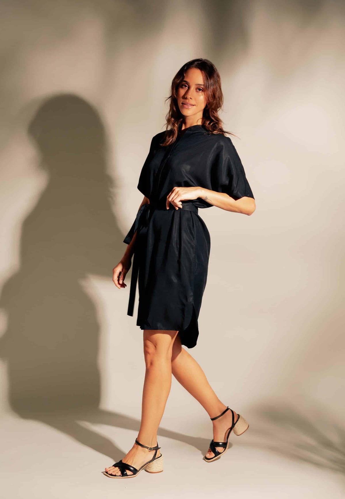 Sandales Noires à Talon Bloc Marica - Élégantes et Confortables