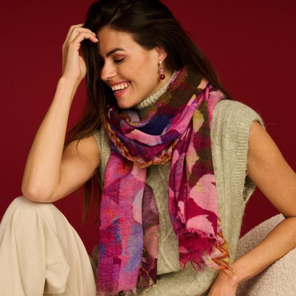 Écharpe - Lcscarves189 Multi Fuchsia