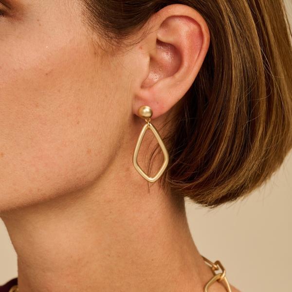 Boucles - Door D'Oreilles Doré Mat
