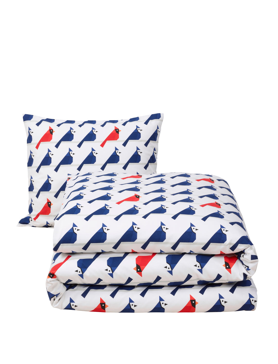 Parure Linge De Lit Odil Blue Cuckoo Red