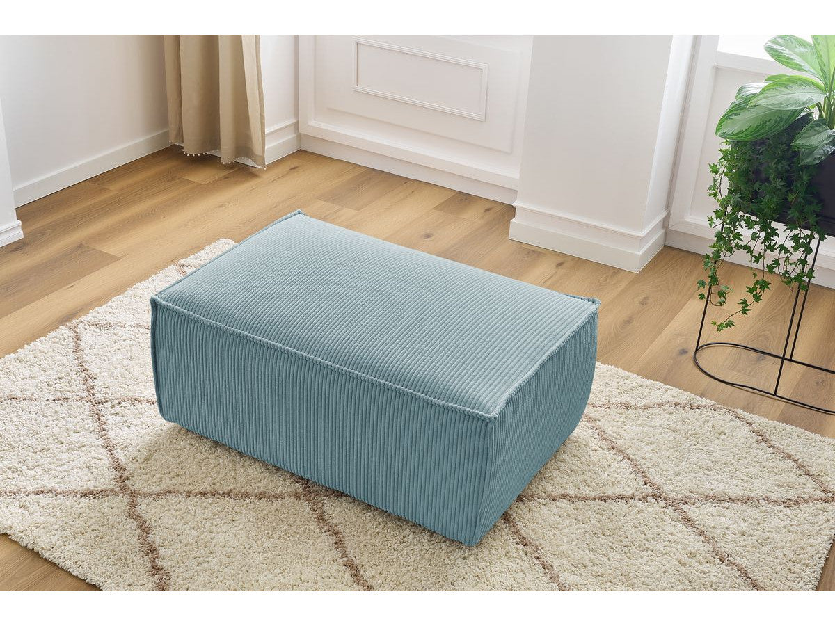 Pouf compact NIHAD velours côtelé