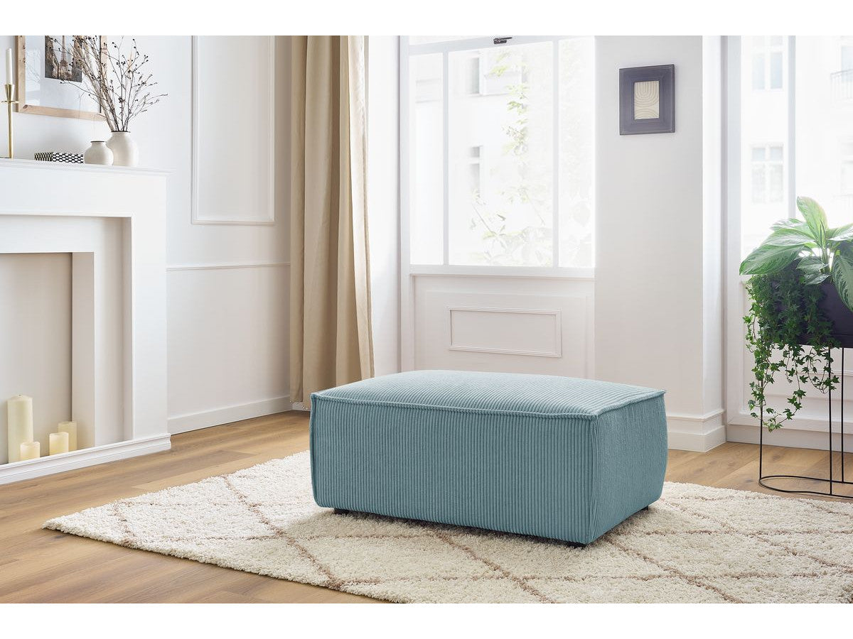 Pouf compact NIHAD velours côtelé