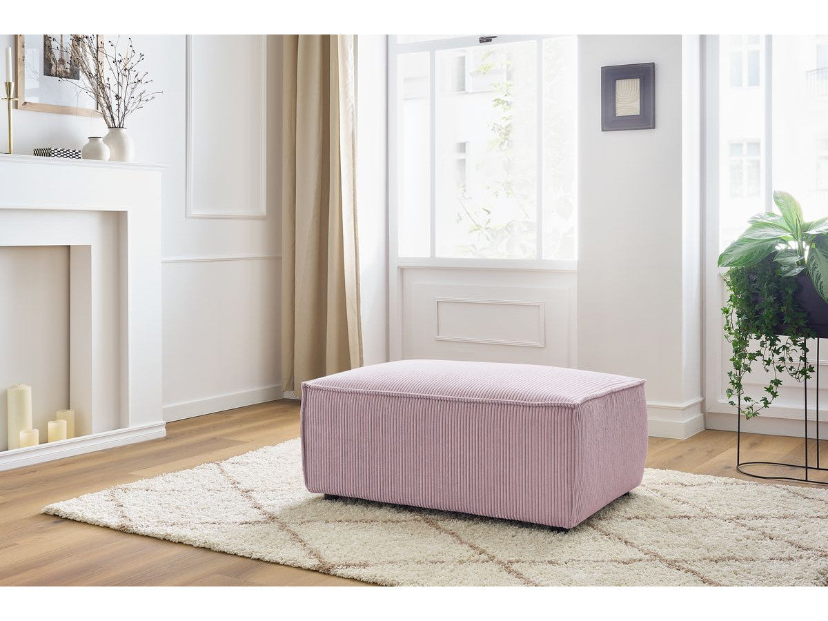 Pouf compact NIHAD velours côtelé