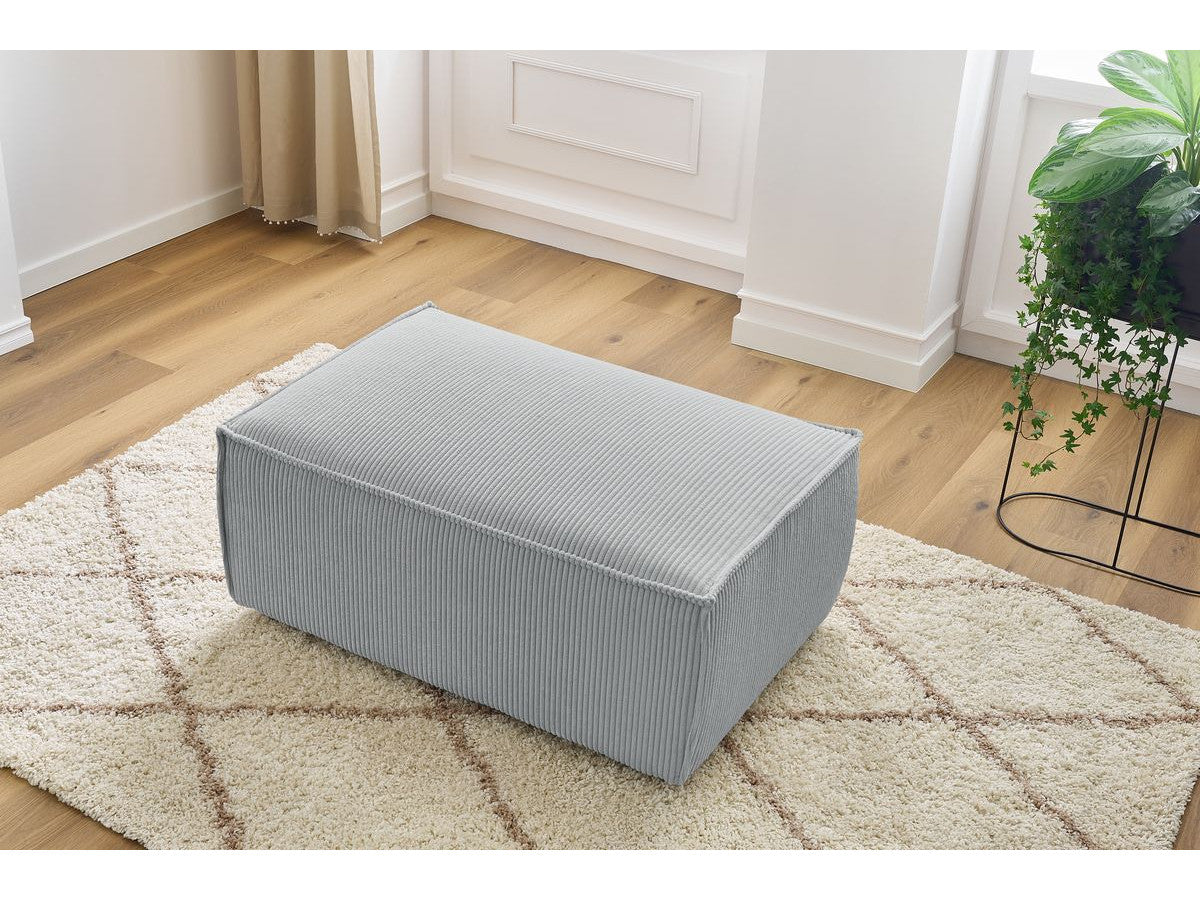 Pouf compact NIHAD velours côtelé