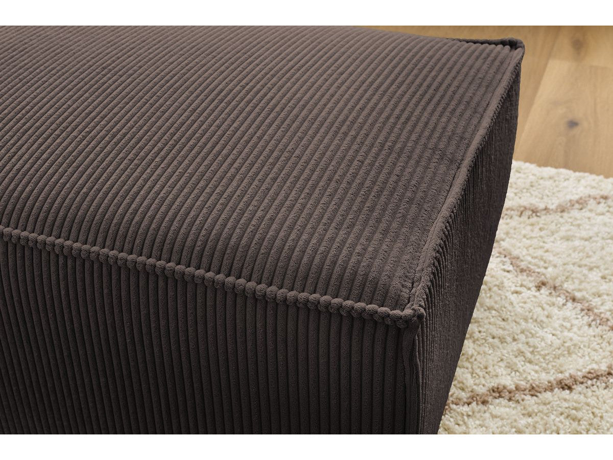 Pouf compact NIHAD velours côtelé