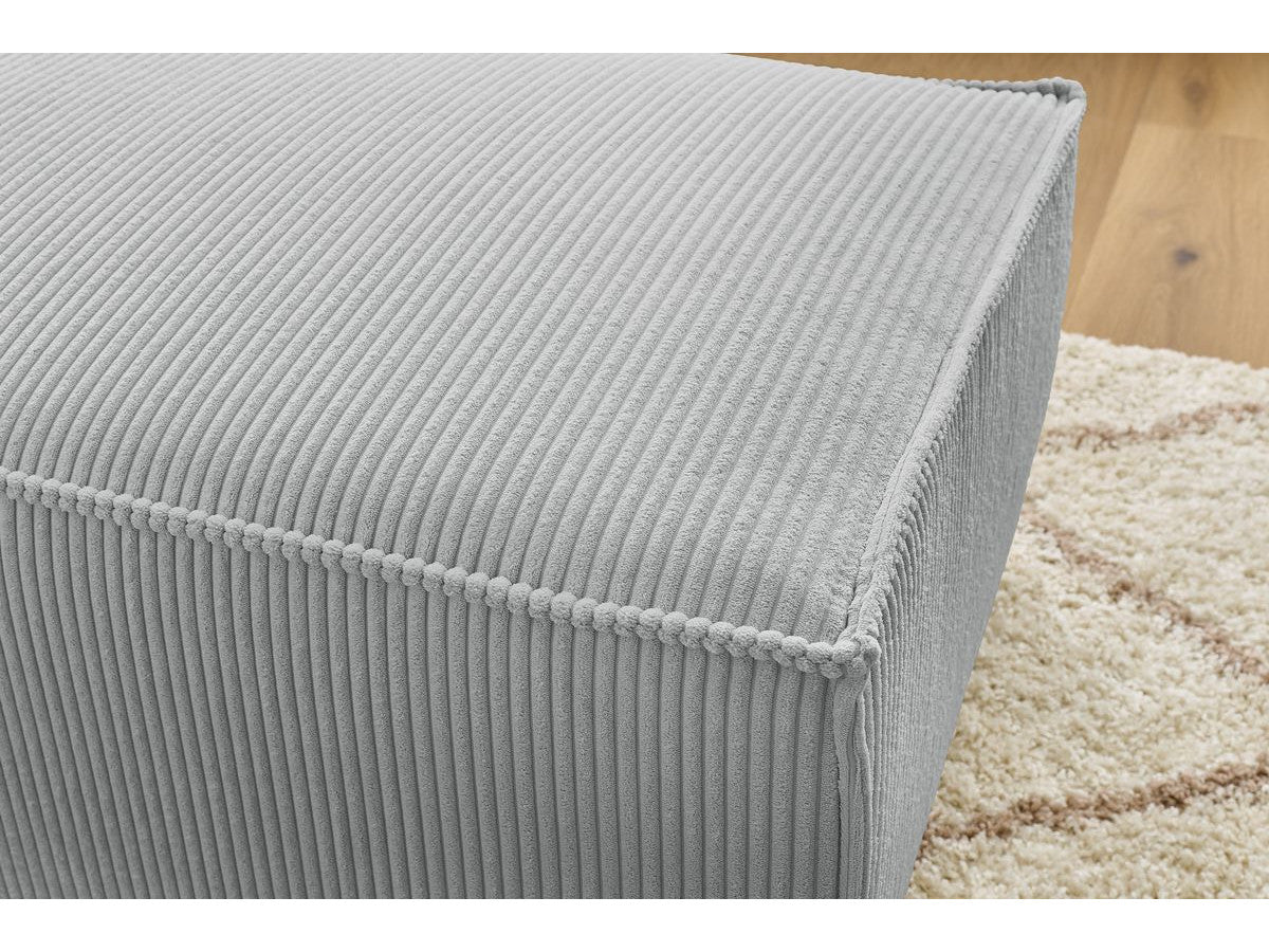 Pouf compact NIHAD velours côtelé