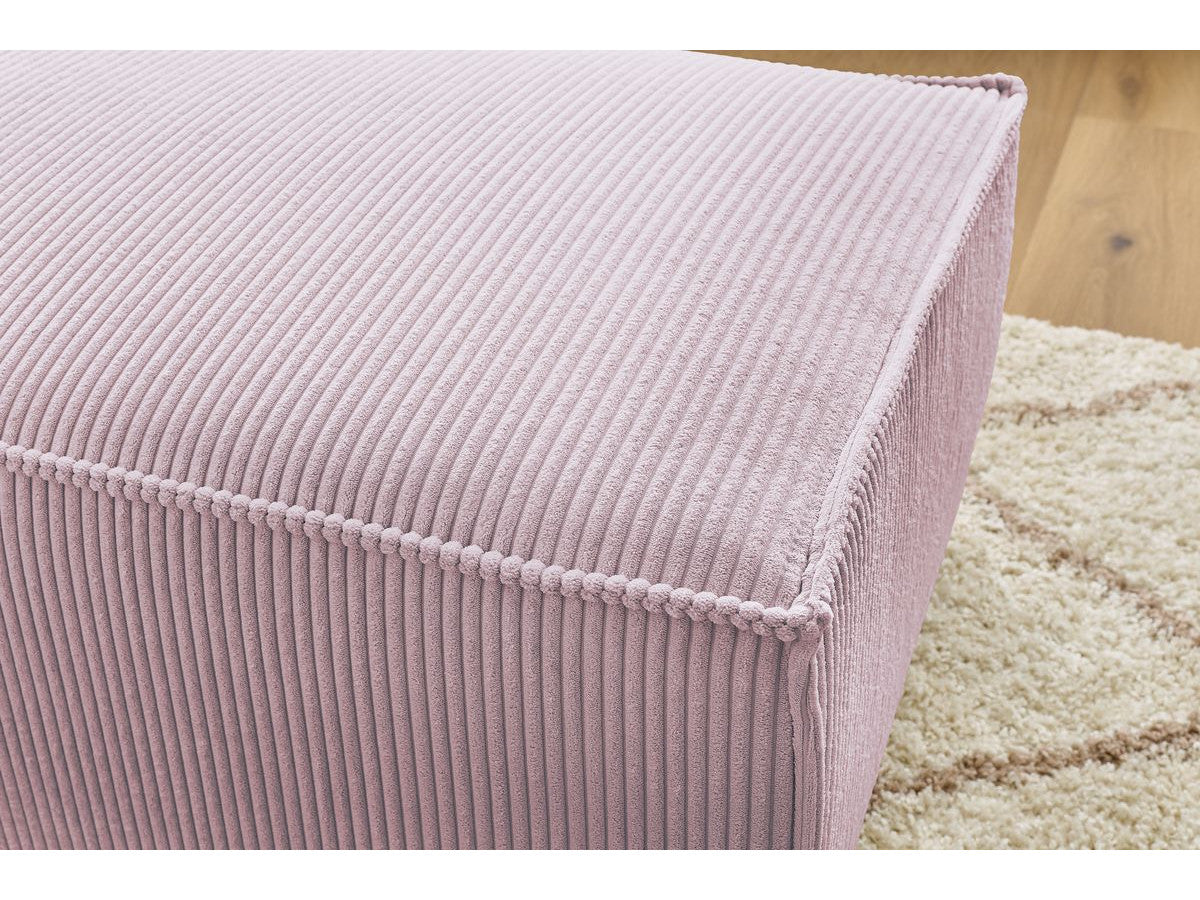 Pouf compact NIHAD velours côtelé