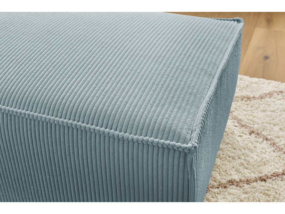 Pouf compact NIHAD velours côtelé