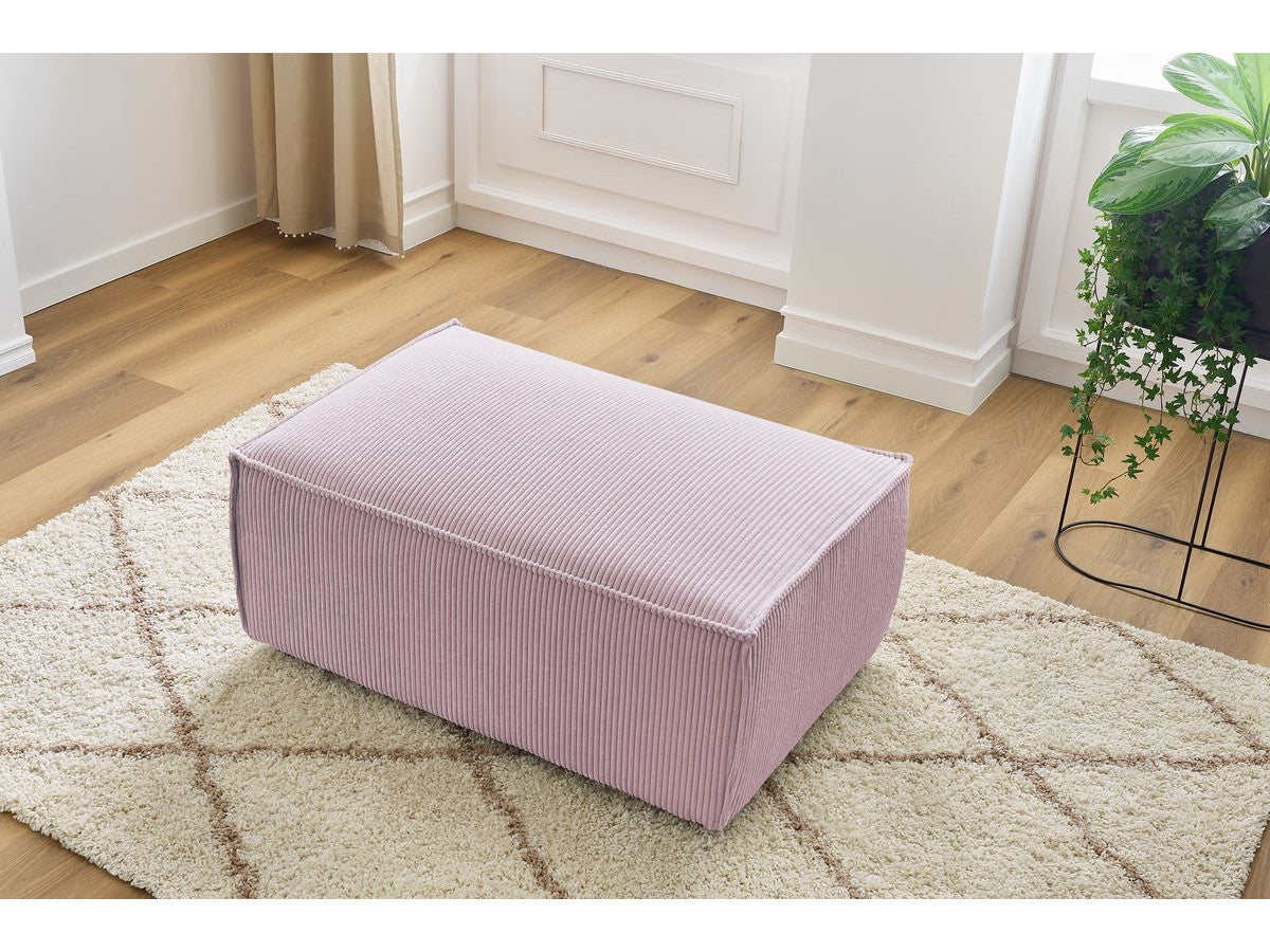 Pouf compact NIHAD velours côtelé