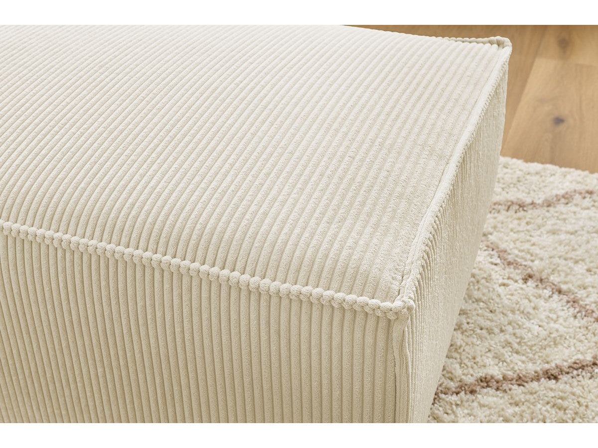 Pouf compact NIHAD velours côtelé