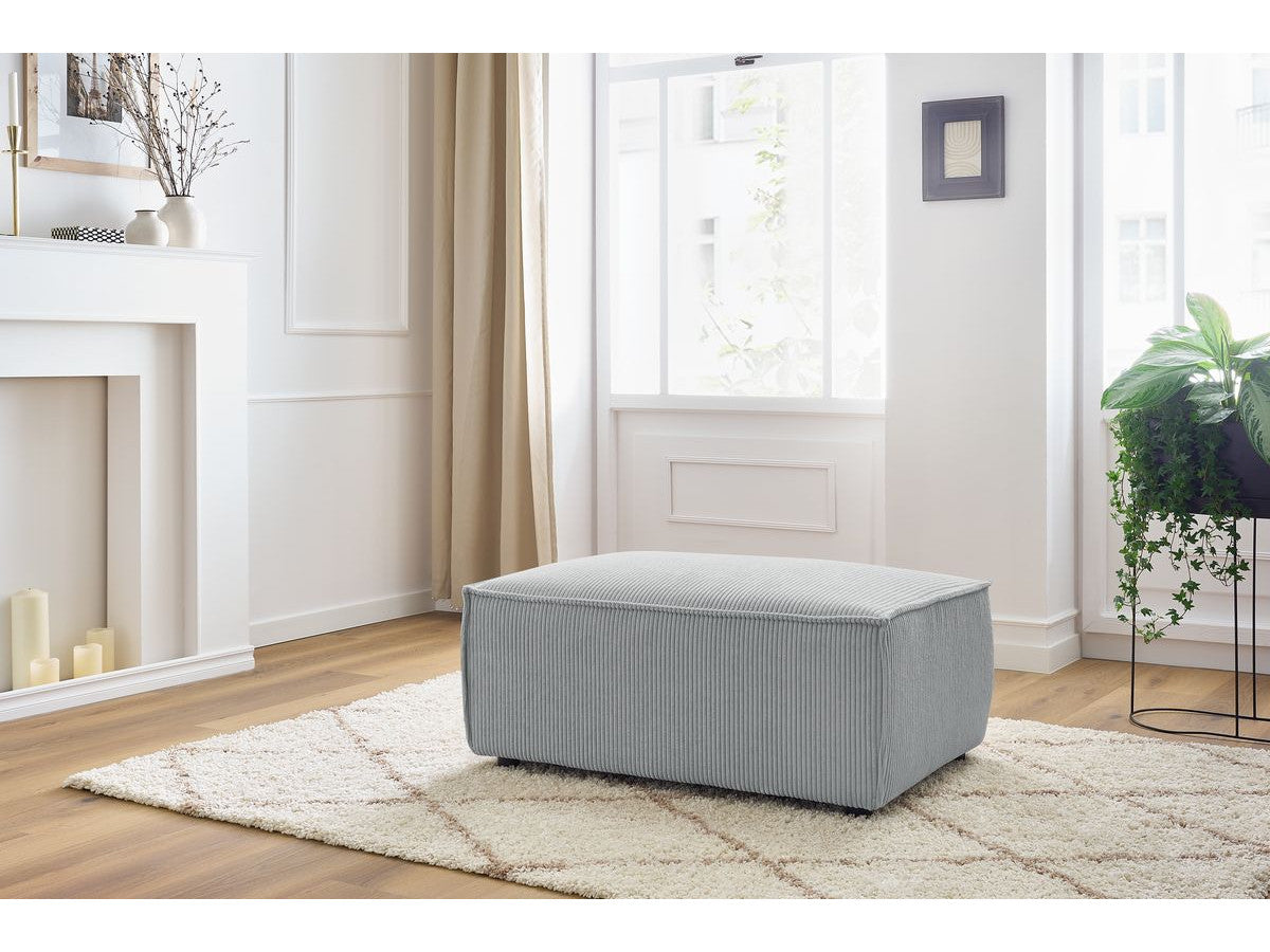Pouf compact NIHAD velours côtelé