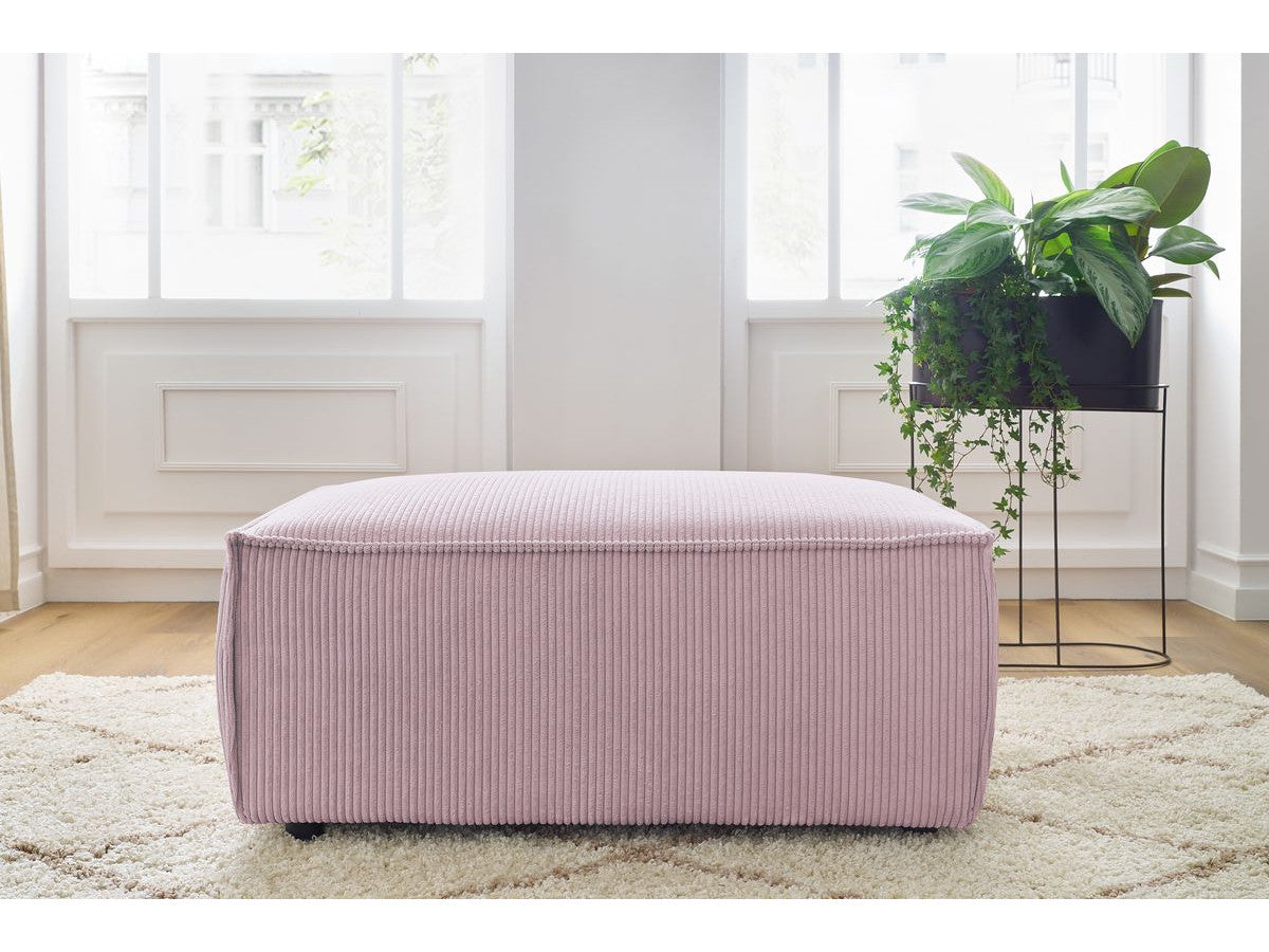 Pouf compact NIHAD velours côtelé
