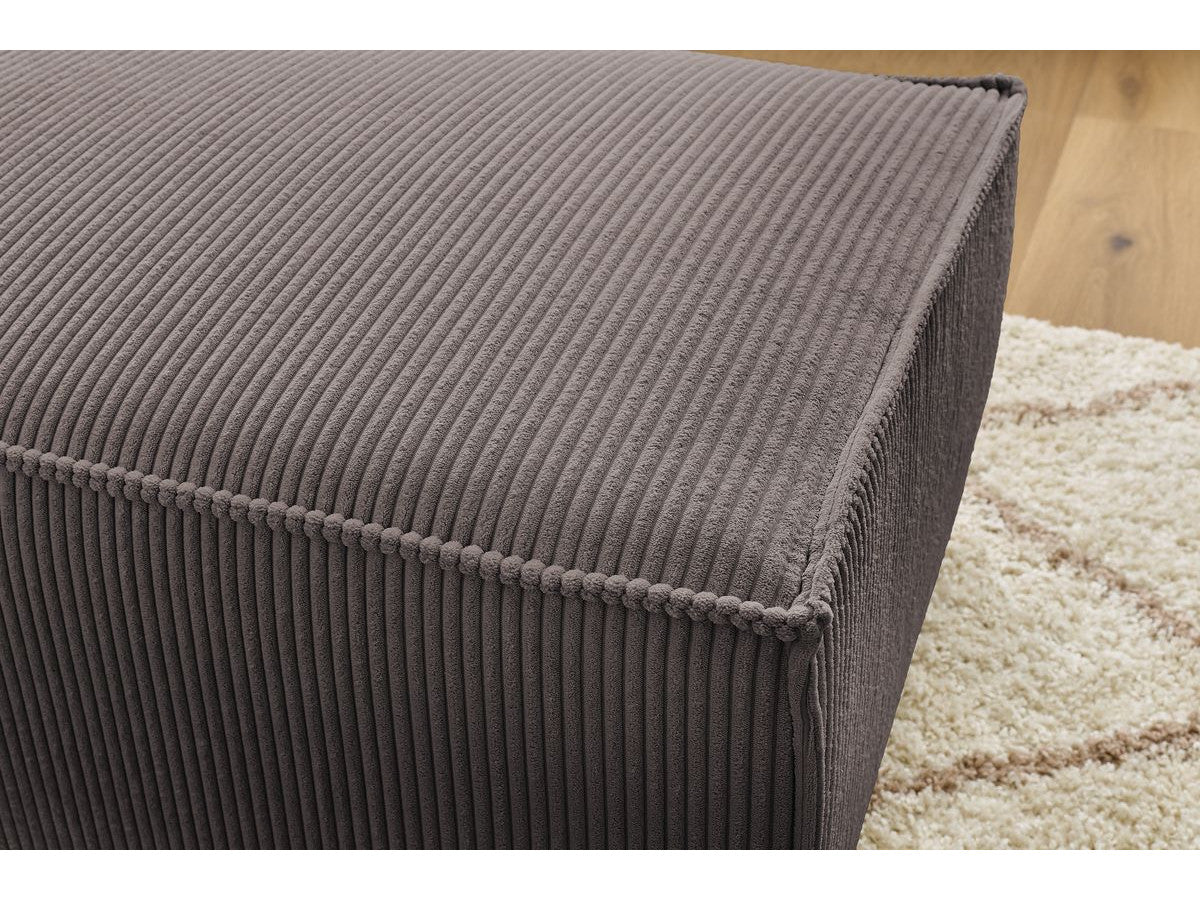 Pouf compact NIHAD velours côtelé