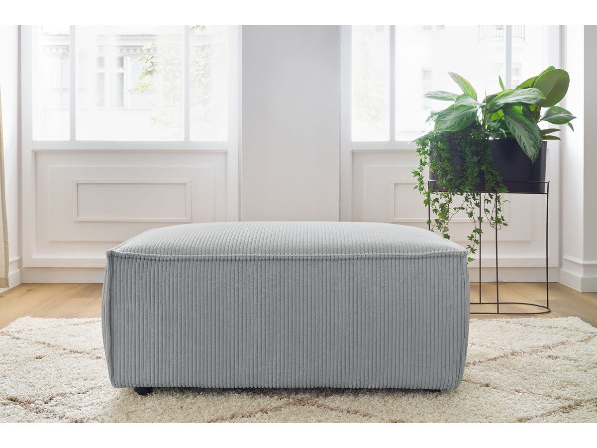 Pouf compact NIHAD velours côtelé
