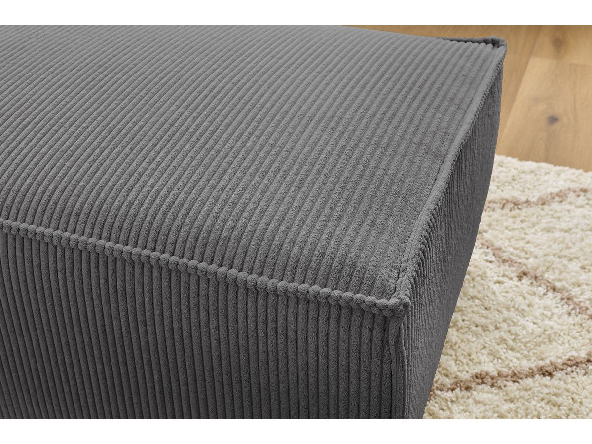 Pouf compact NIHAD velours côtelé