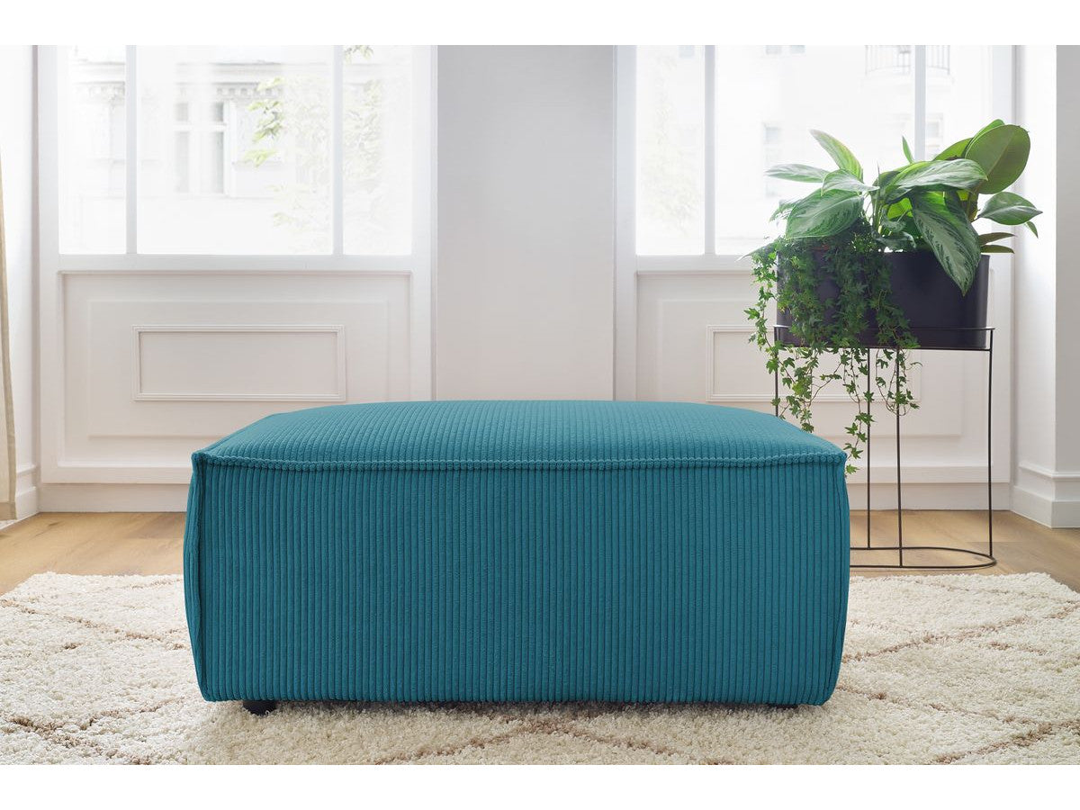 Pouf compact NIHAD velours côtelé