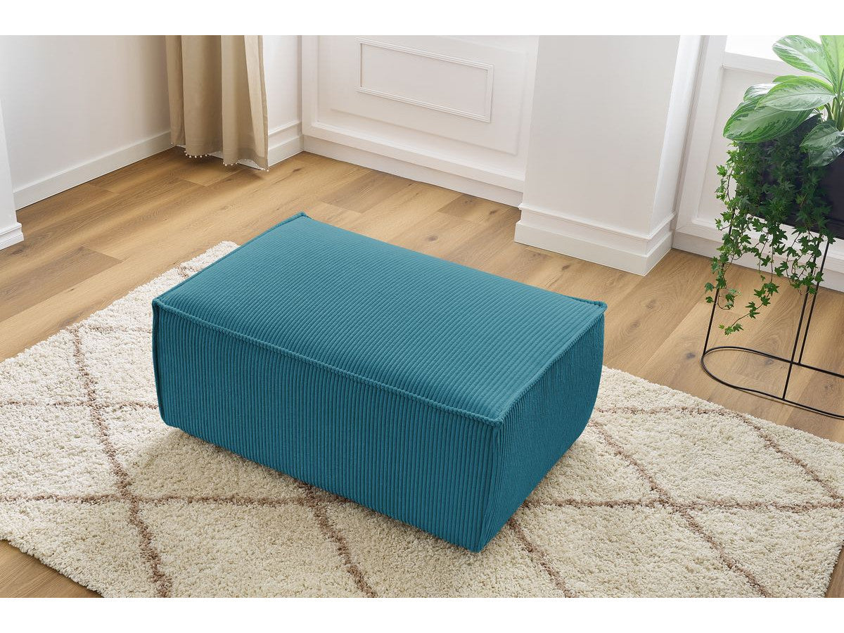 Pouf compact NIHAD velours côtelé