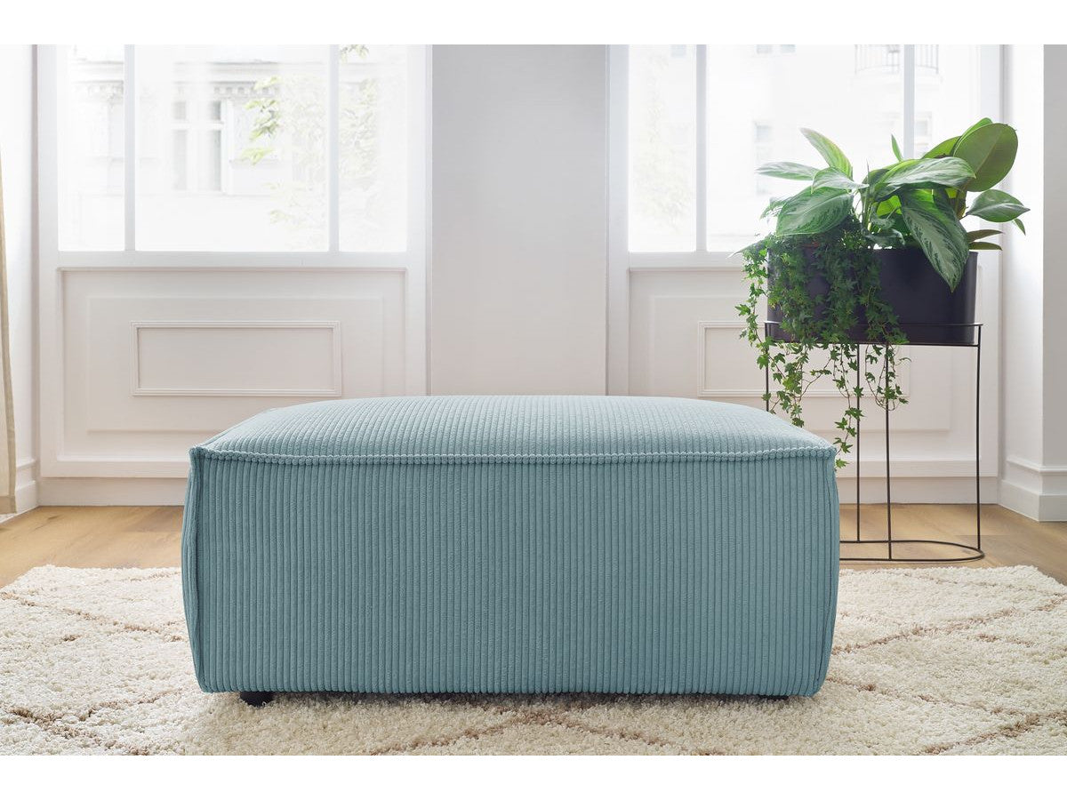 Pouf compact NIHAD velours côtelé