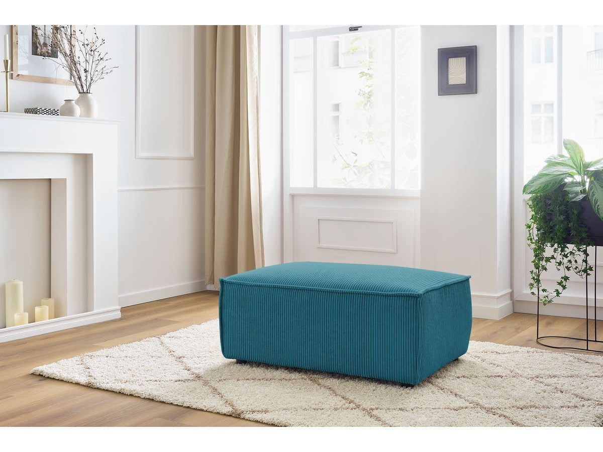 Pouf compact NIHAD velours côtelé