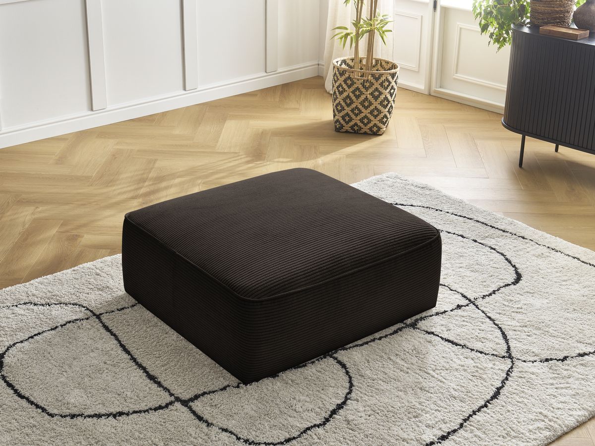Pouf LEOPOLD velours côtelé