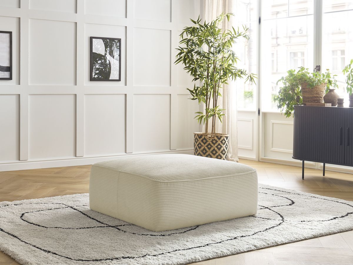 Pouf LEOPOLD velours côtelé