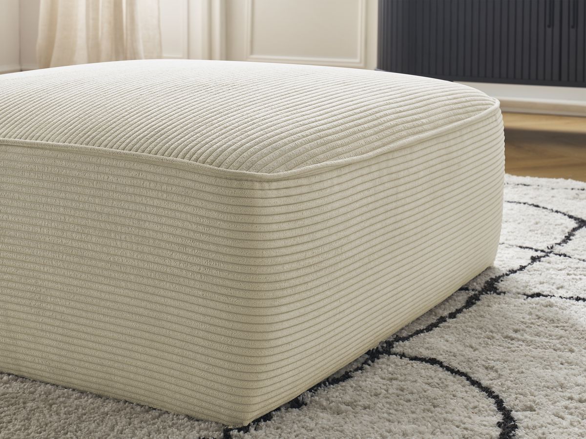 Pouf LEOPOLD velours côtelé