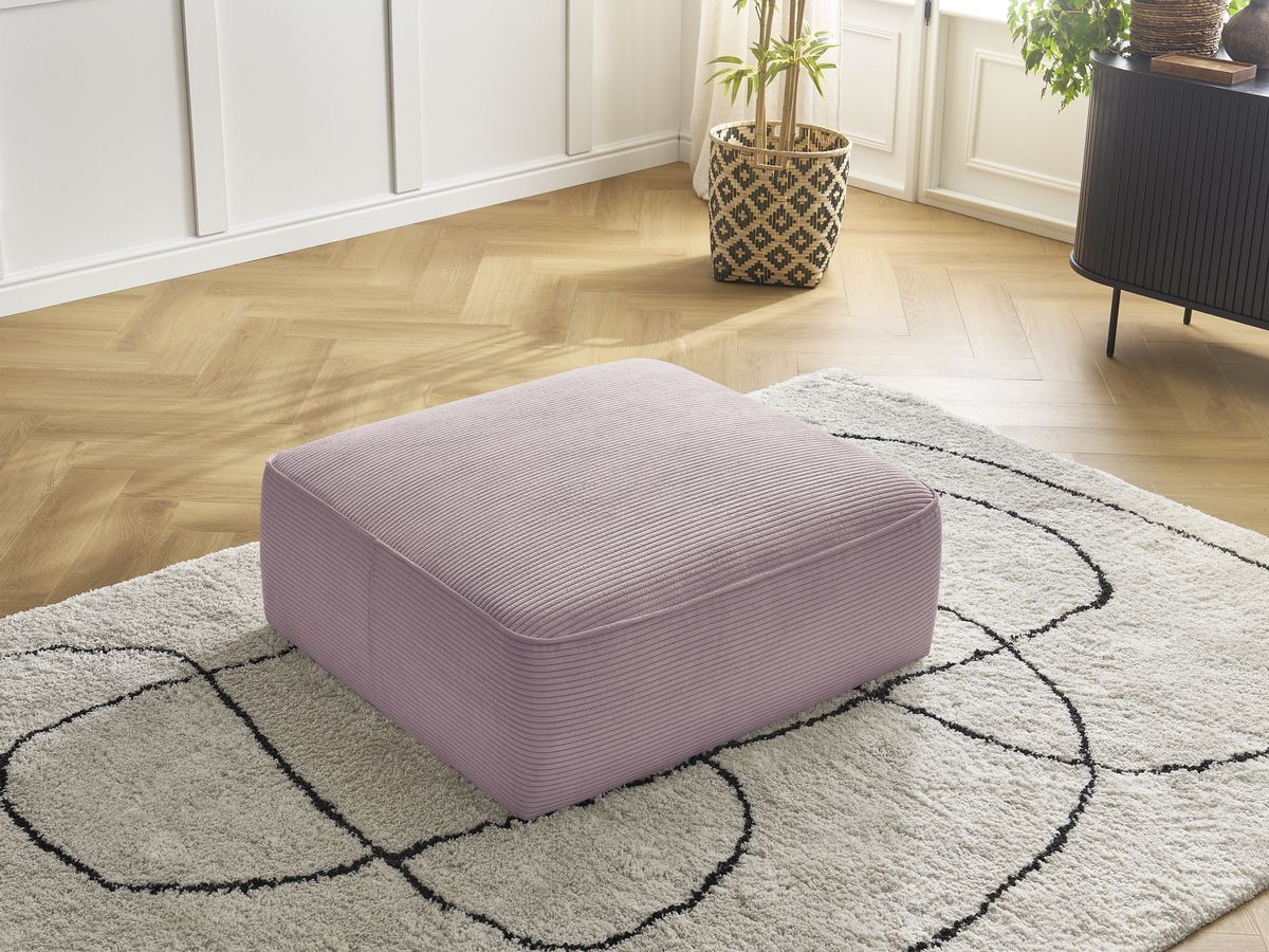 Pouf LEOPOLD velours côtelé