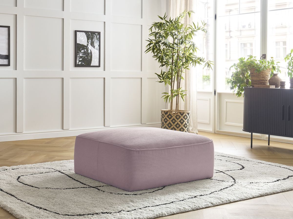Pouf LEOPOLD velours côtelé