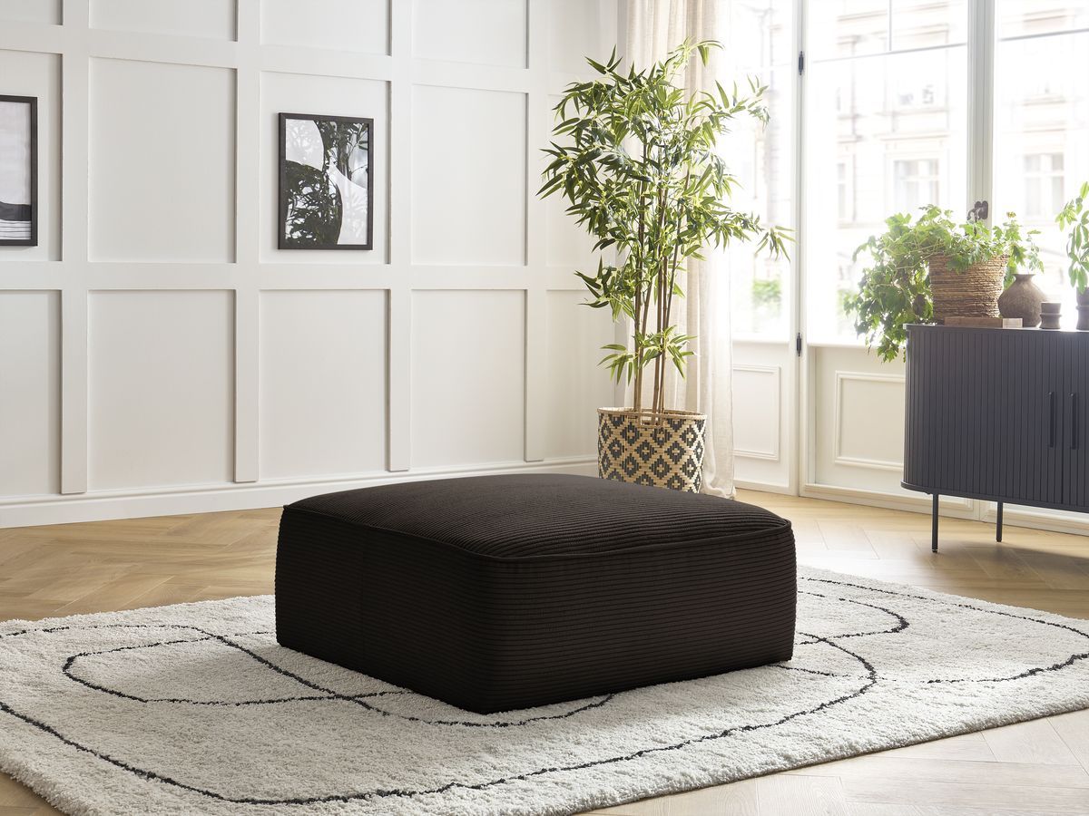 Pouf LEOPOLD velours côtelé