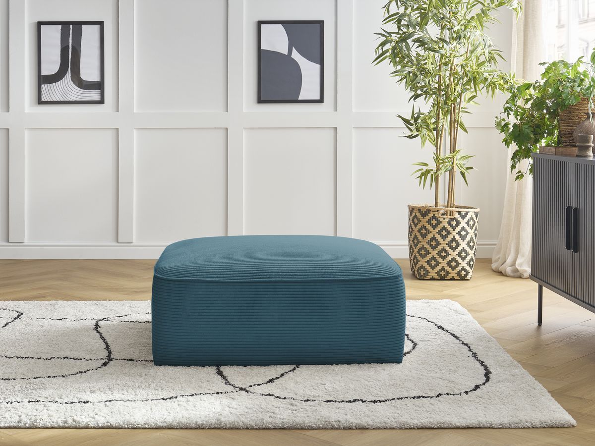 Pouf LEOPOLD velours côtelé