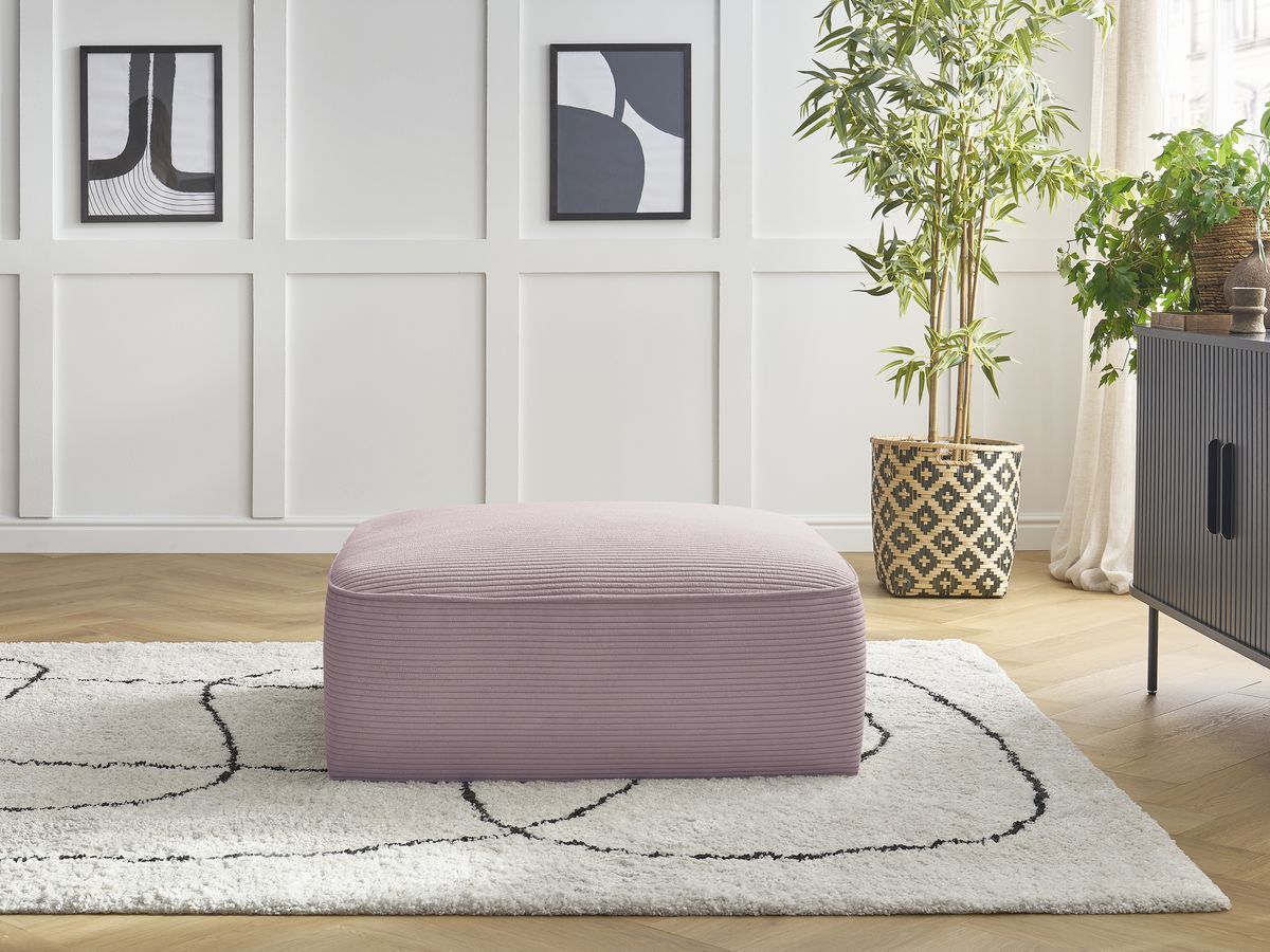 Pouf LEOPOLD velours côtelé