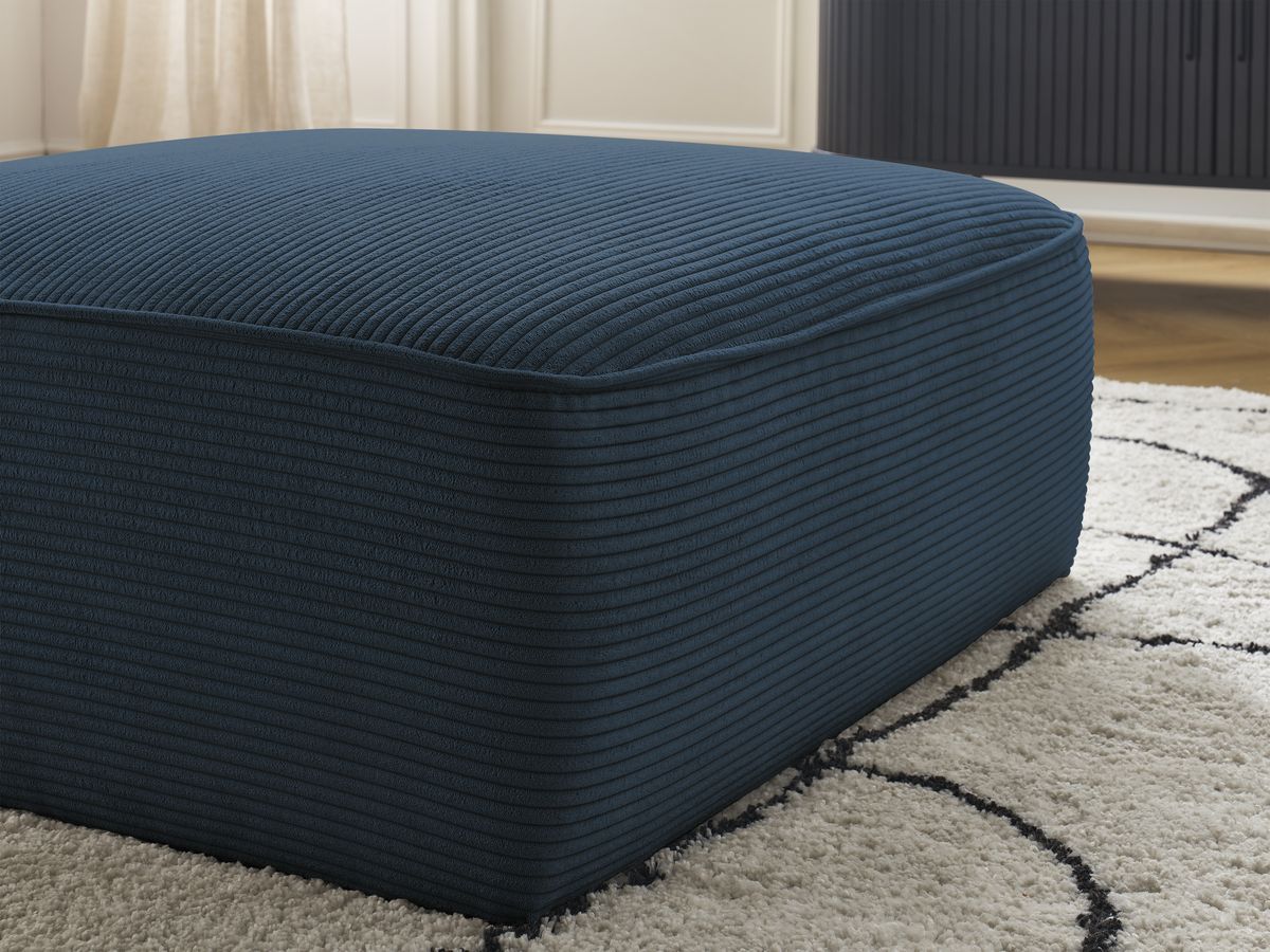 Pouf LEOPOLD velours côtelé