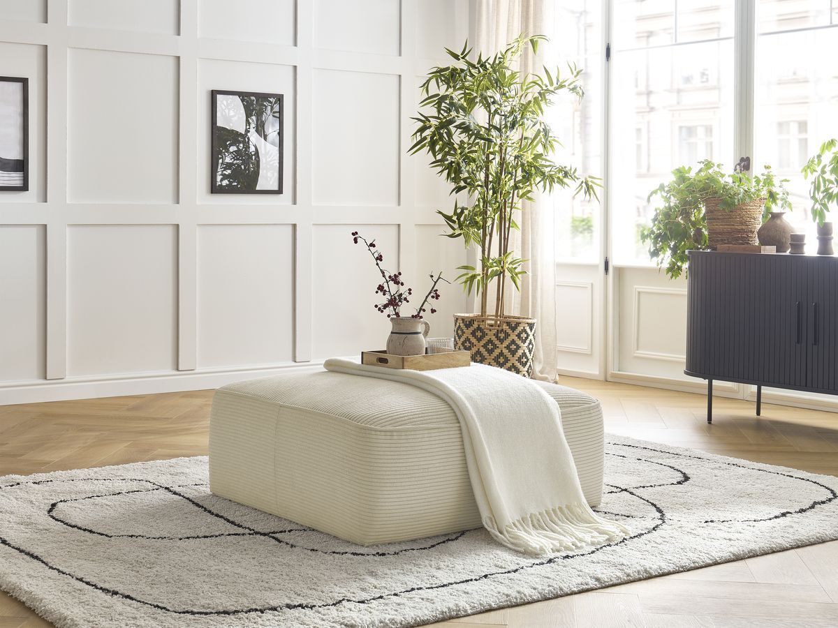 Pouf LEOPOLD velours côtelé