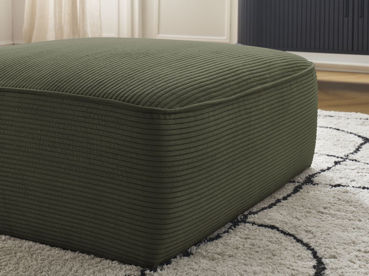 Pouf LEOPOLD velours côtelé