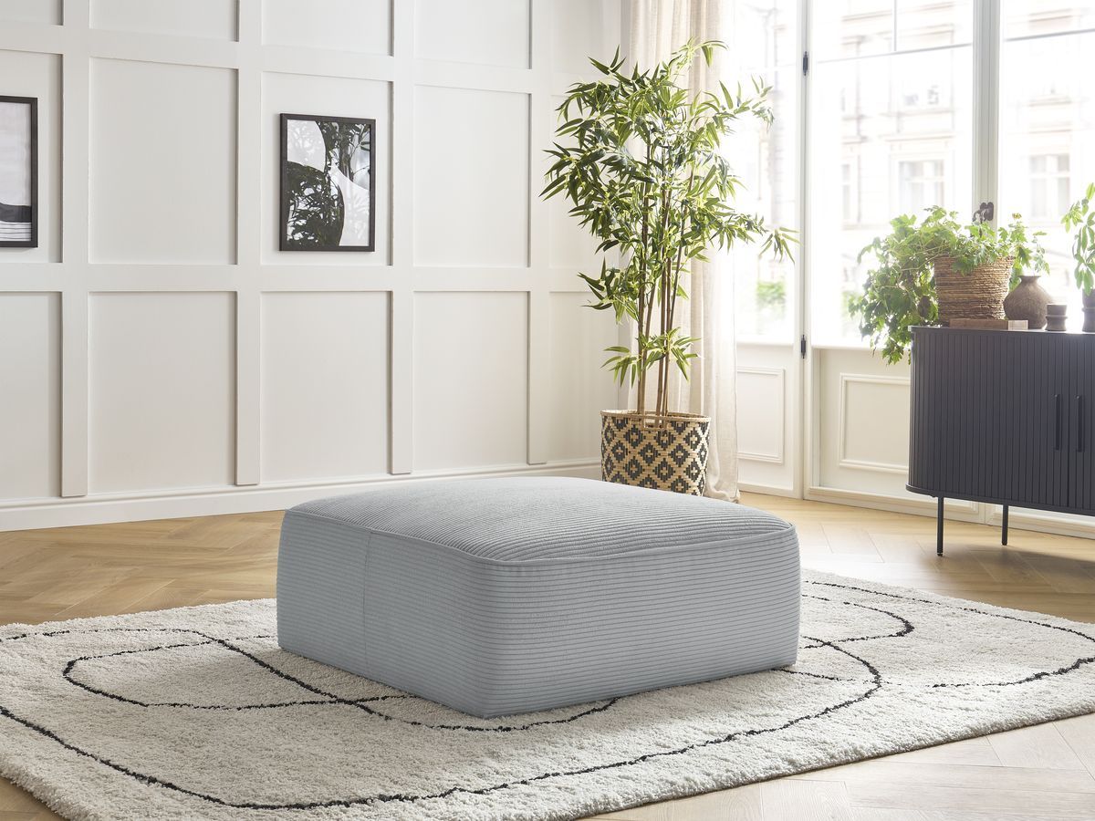 Pouf LEOPOLD velours côtelé