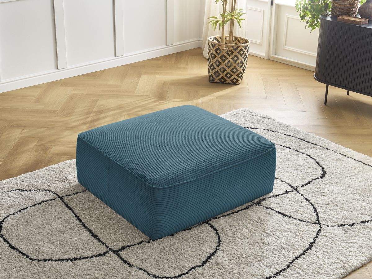 Pouf LEOPOLD velours côtelé