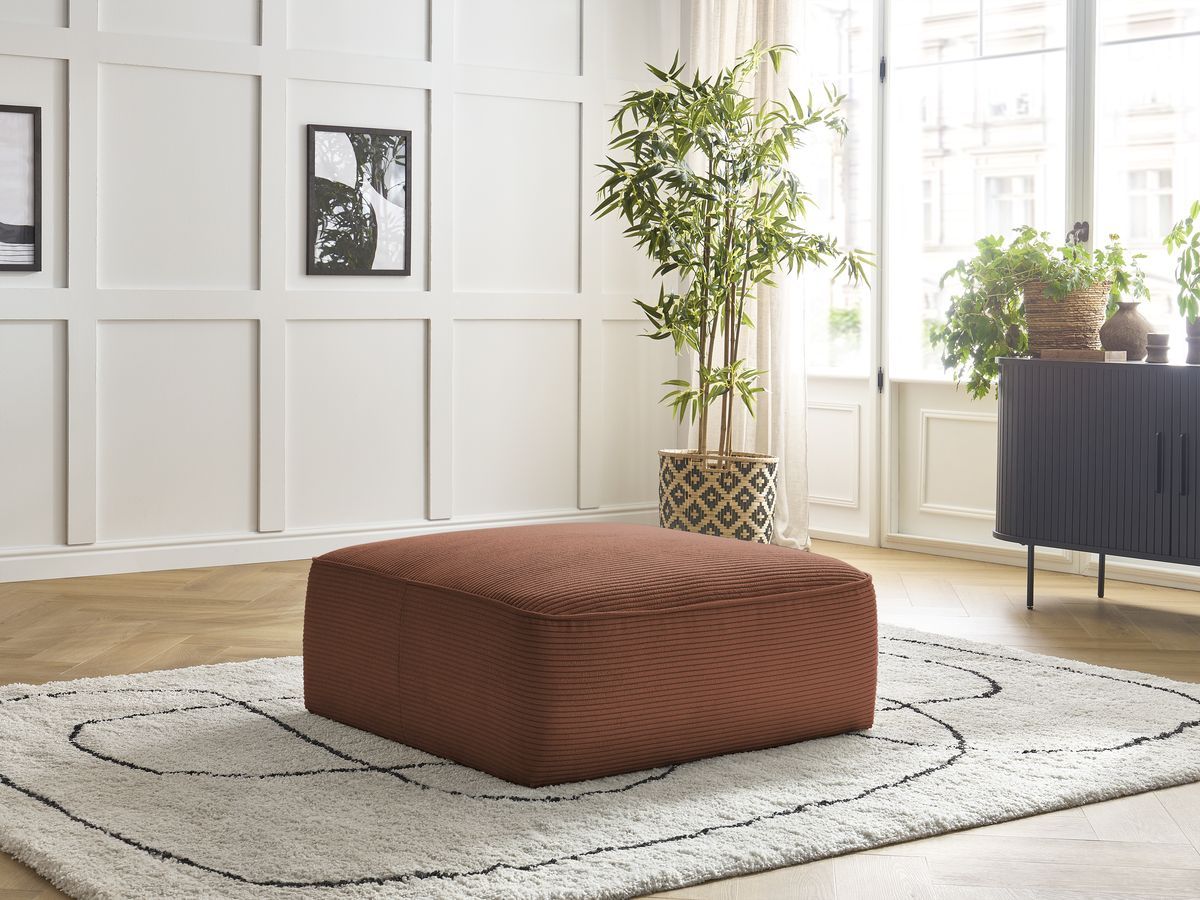 Pouf LEOPOLD velours côtelé