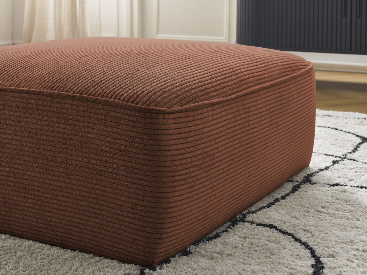 Pouf LEOPOLD velours côtelé