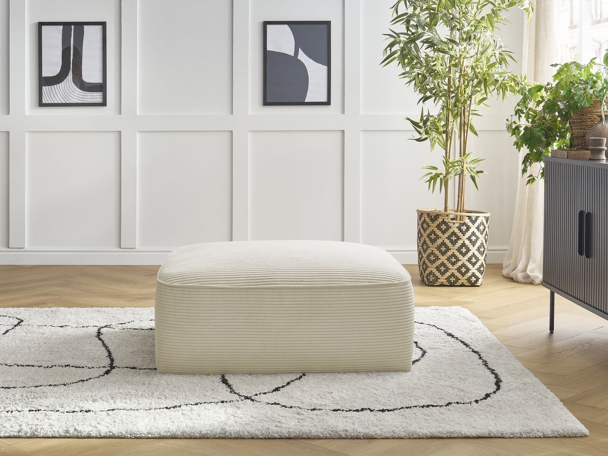 Pouf LEOPOLD velours côtelé