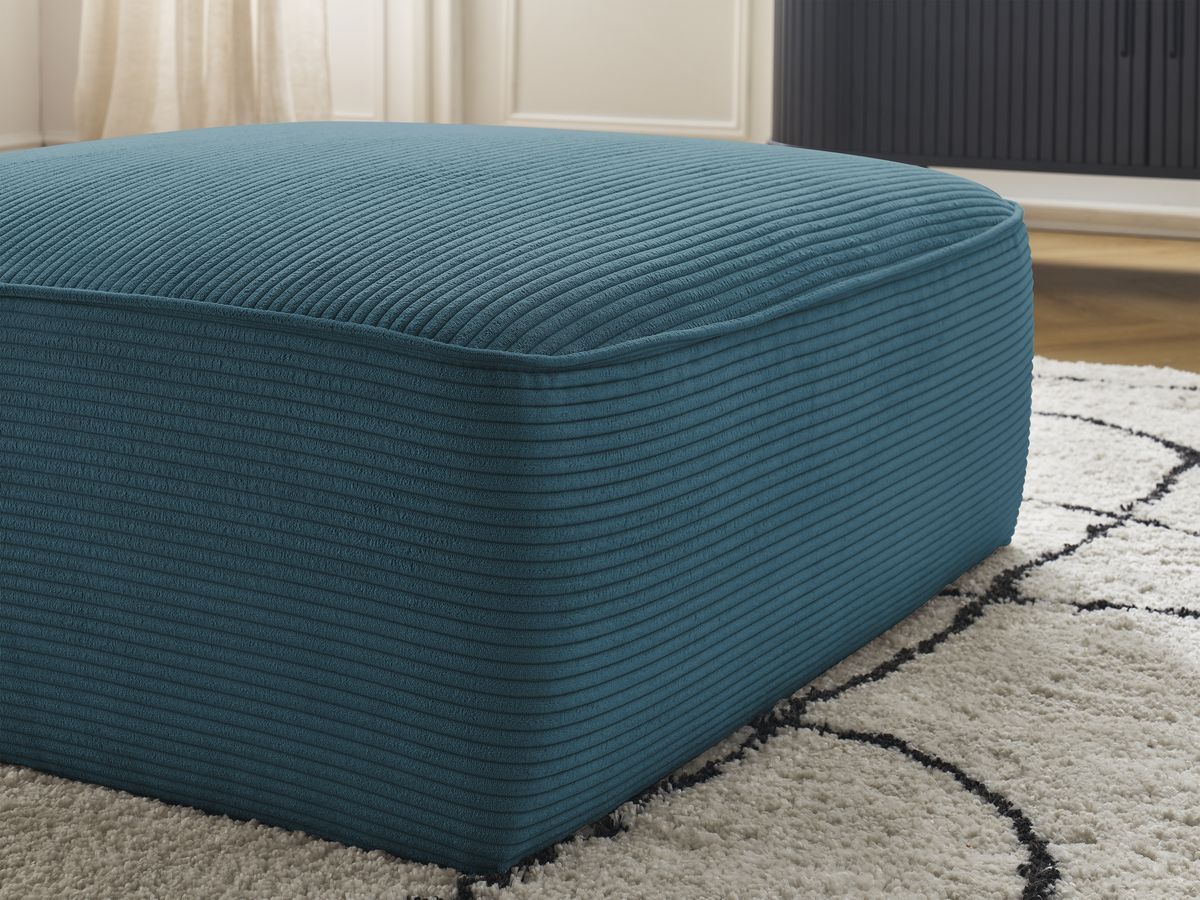 Pouf LEOPOLD velours côtelé