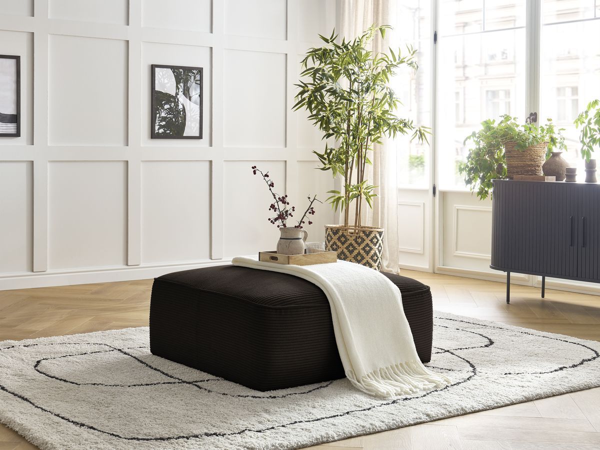 Pouf LEOPOLD velours côtelé