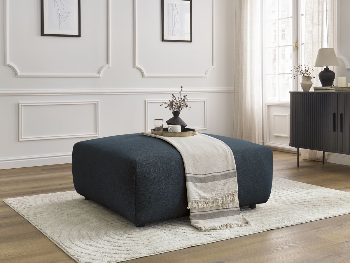 Pouf LUCIEN tissu lisse