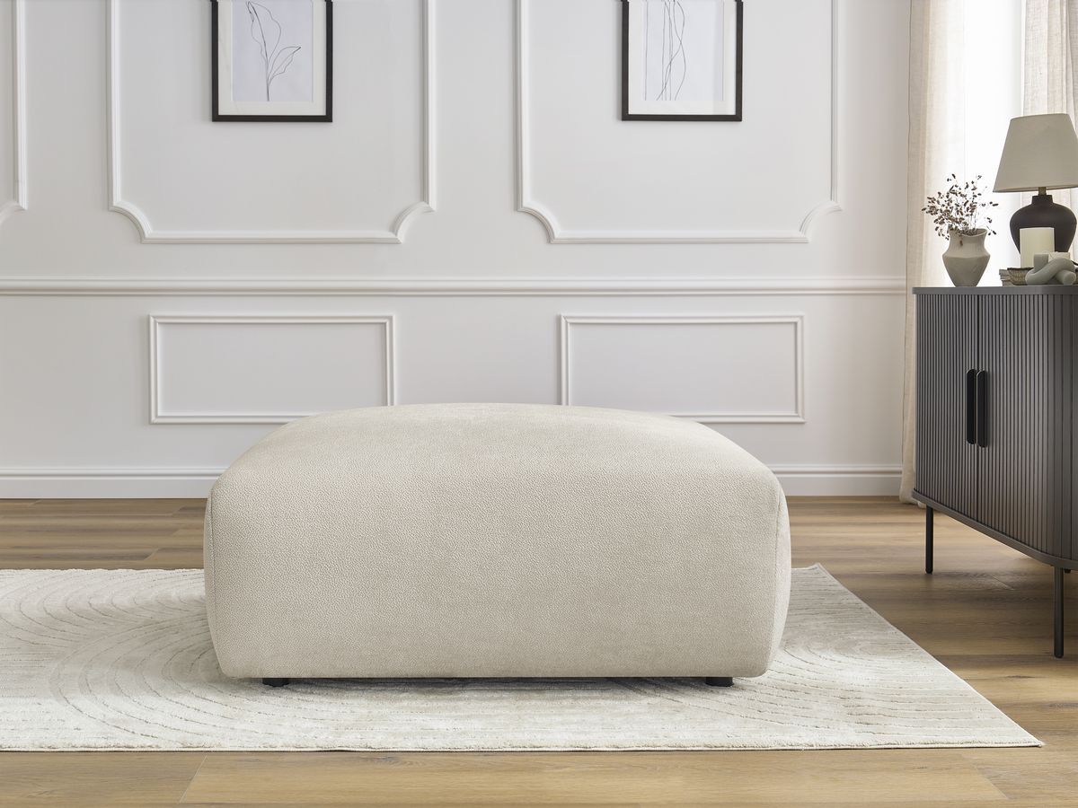 Pouf LUCIEN tissu lisse