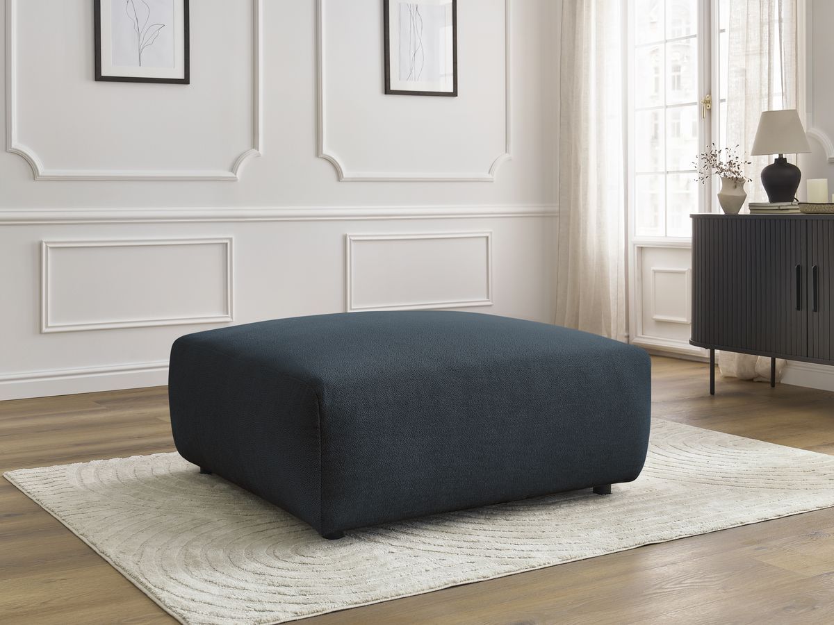 Pouf LUCIEN tissu lisse